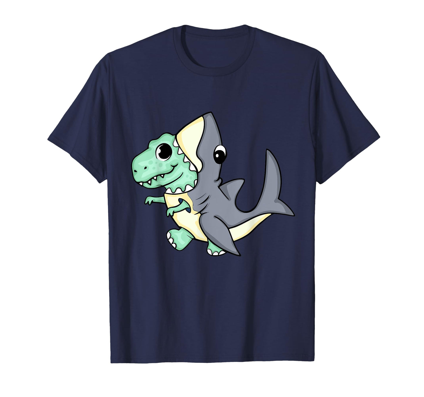 Cute Dinosaur In Shark Costume Kids Dinosaur T-Shirt