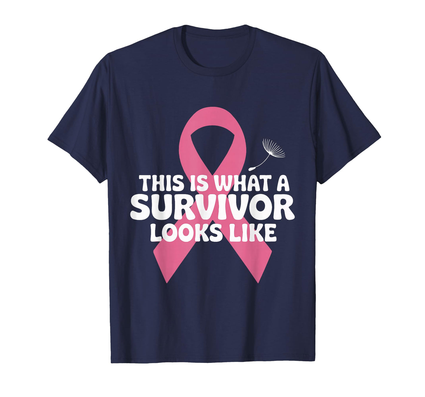 Breast Cancer Survivor Pink Ribbon Awareness Strong Warrior T-Shirt