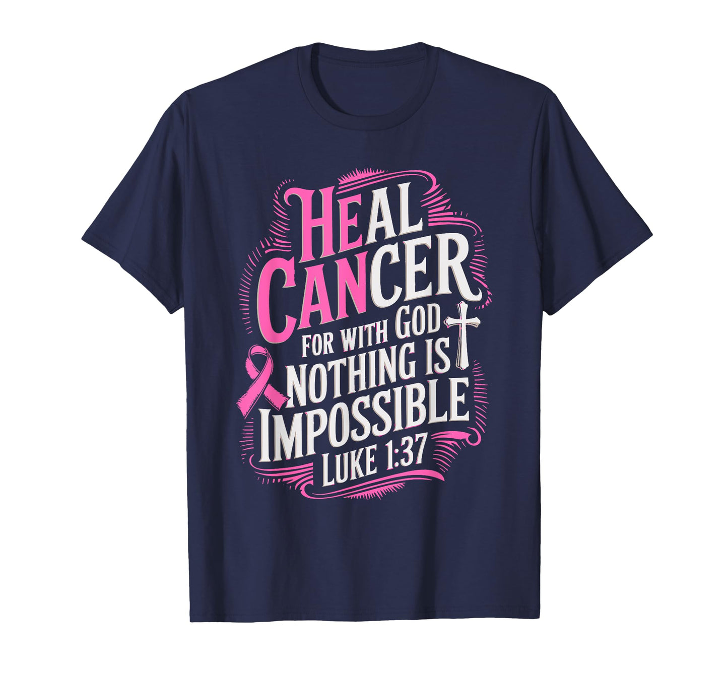 Heal Cancer Survivor Breast Cancer Awareness T-Shirt