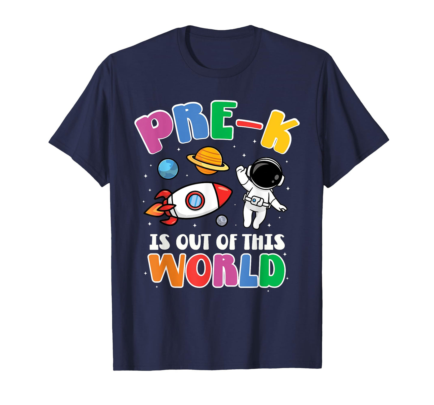 Pre-K Student Teacher Astronaut Space Back To School T-Shirt