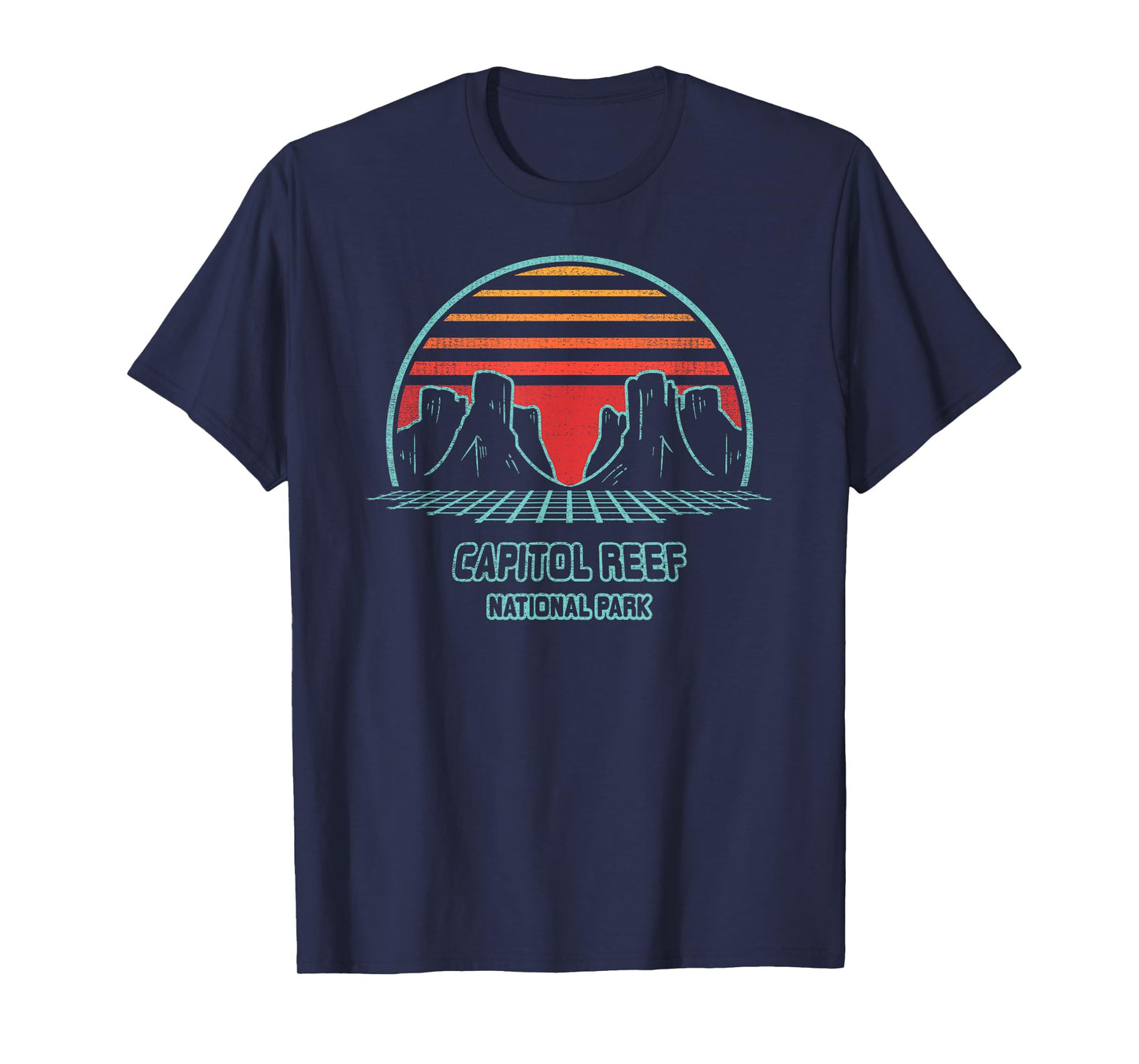 Capitol Reef National Park Retro Hiking Vintage 80s Style T-Shirt