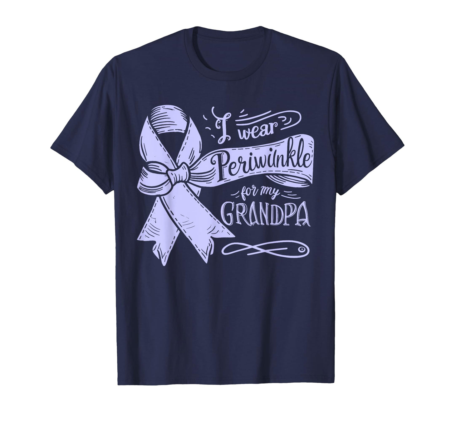 I Wear Periwinkle For My Grandpa Esophageal Cancer Awareness T-Shirt