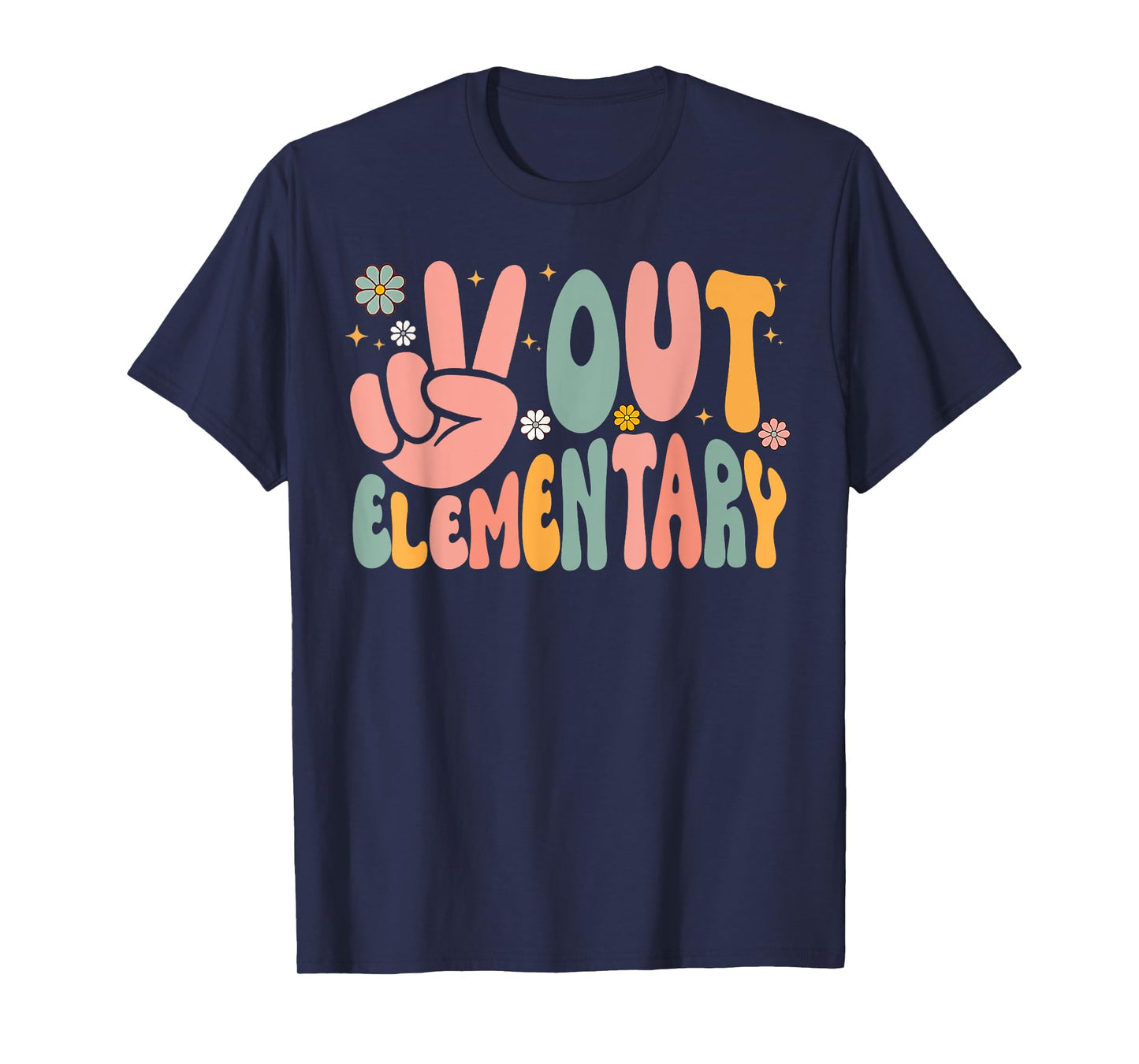 Peace Out Elementary Last Day of School Elementary Graduate T-Shirt
