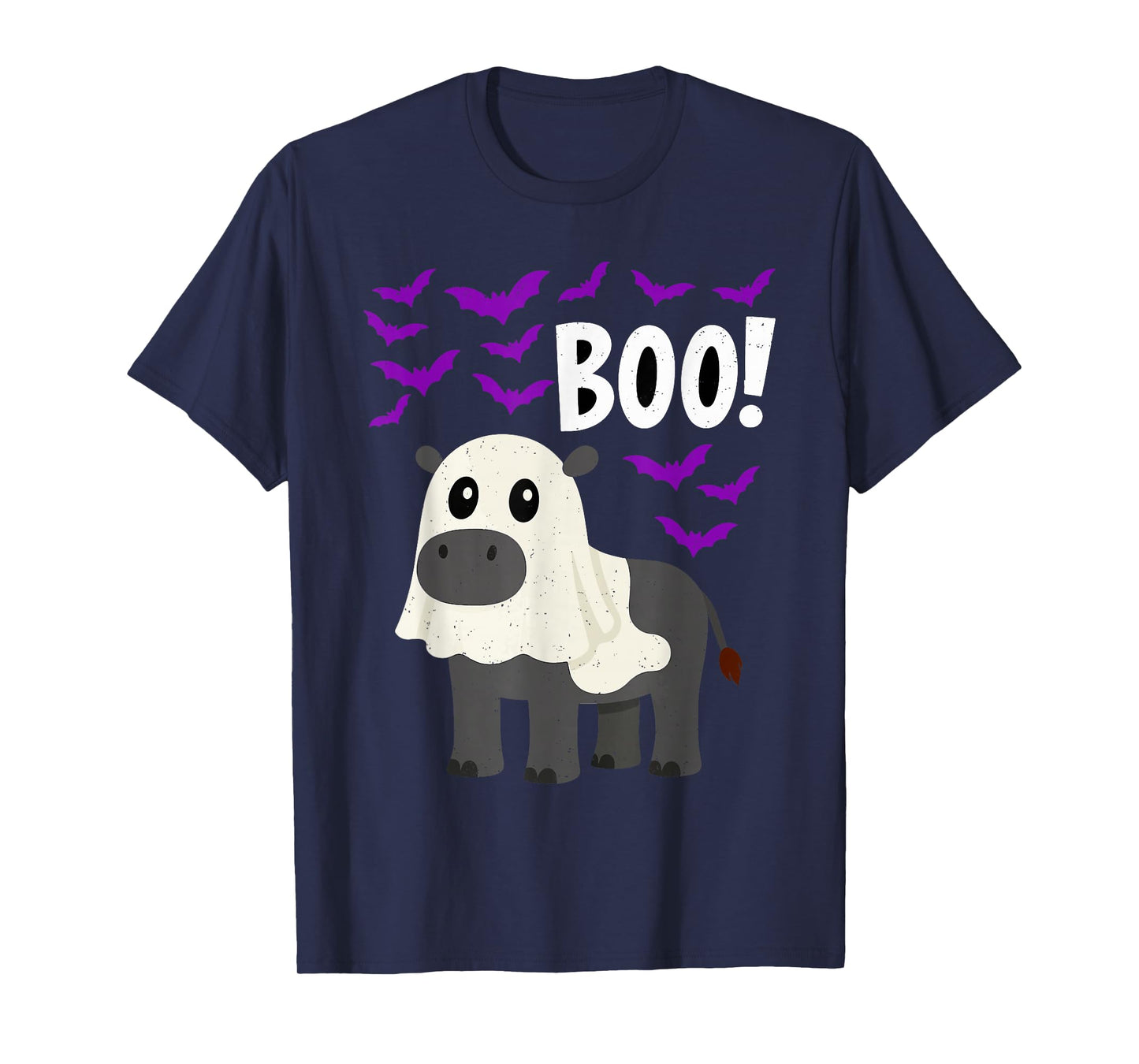 Boo Ghost Hippo Halloween Funny Zoo Animal Wildlife Spooky T-Shirt