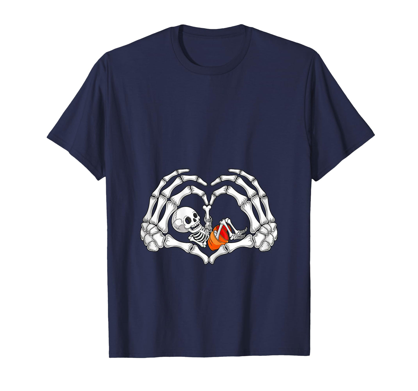 Halloween Skeleton Baby Maternity Pregnancy Announcement T-Shirt