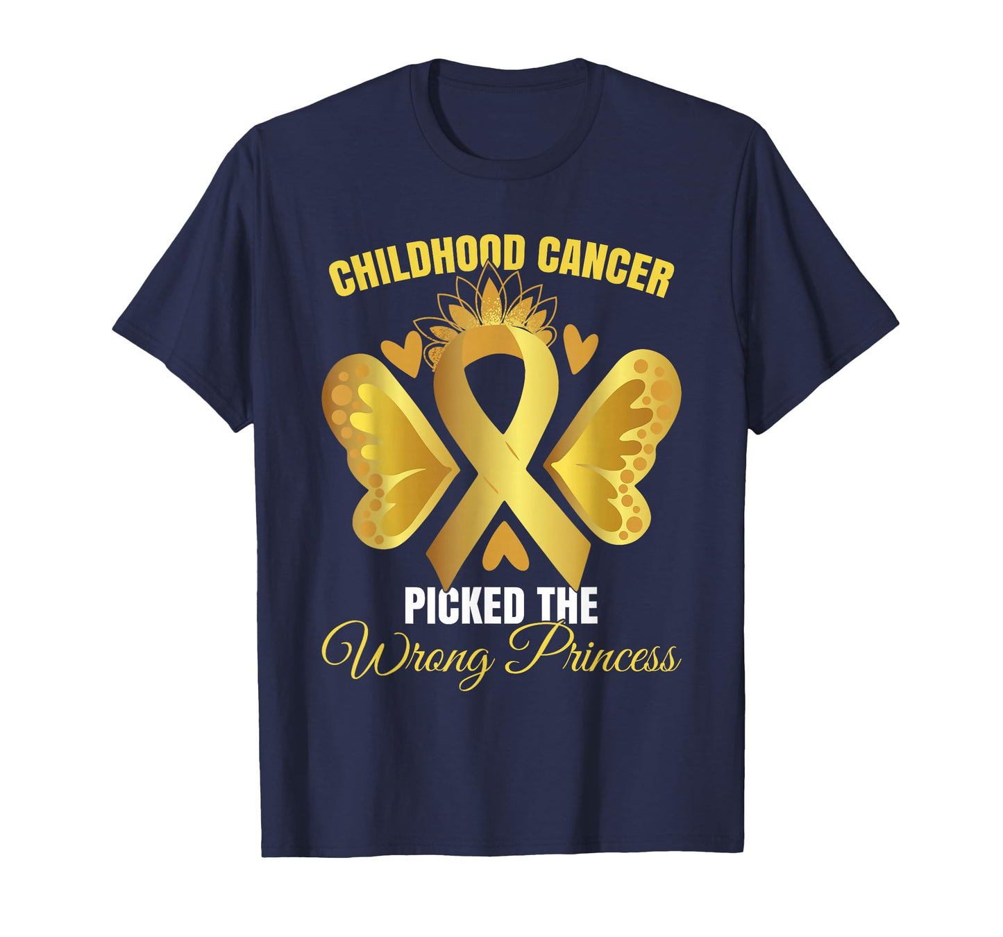 Childhood Cancer Picked The Wrong Princess T-Shirt