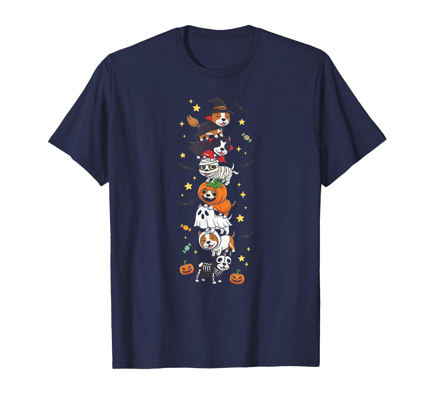 American Staffordshire Terrier Halloween Kids Mens Womens T-Shirt