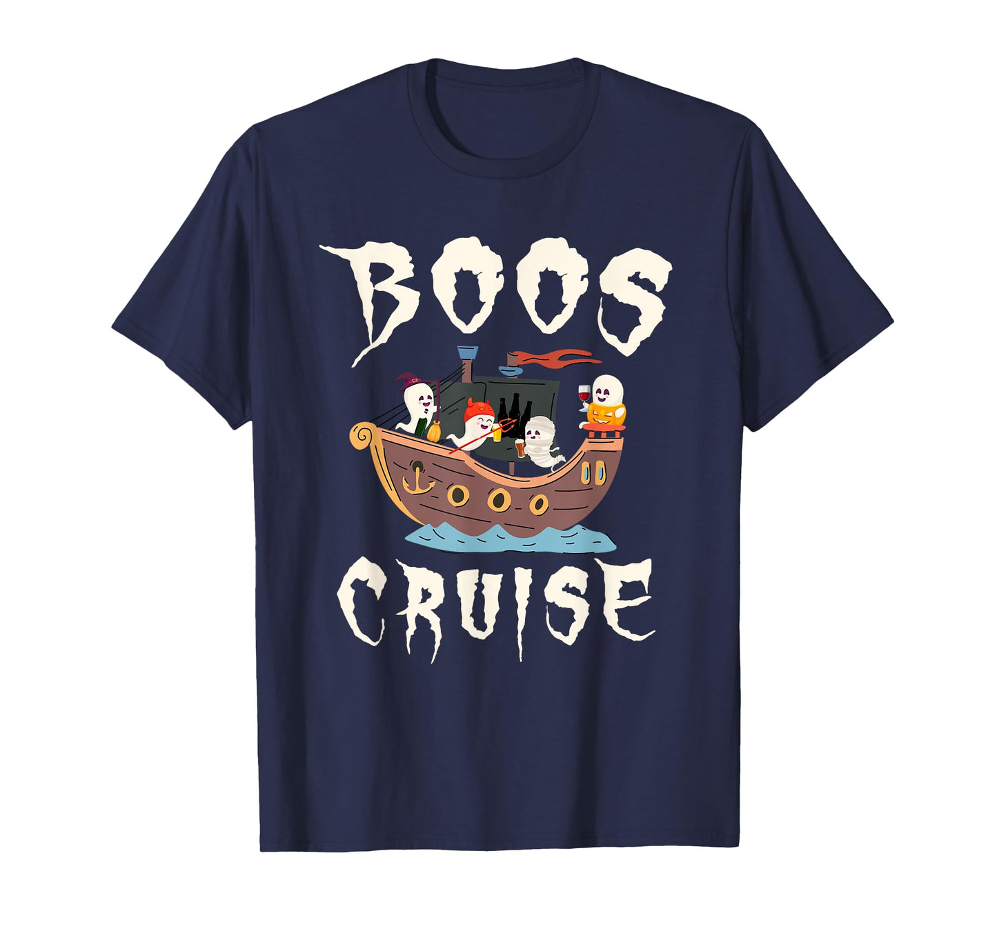 Halloween Party Wine Beer Drinking Boos Cruise T-Shirt