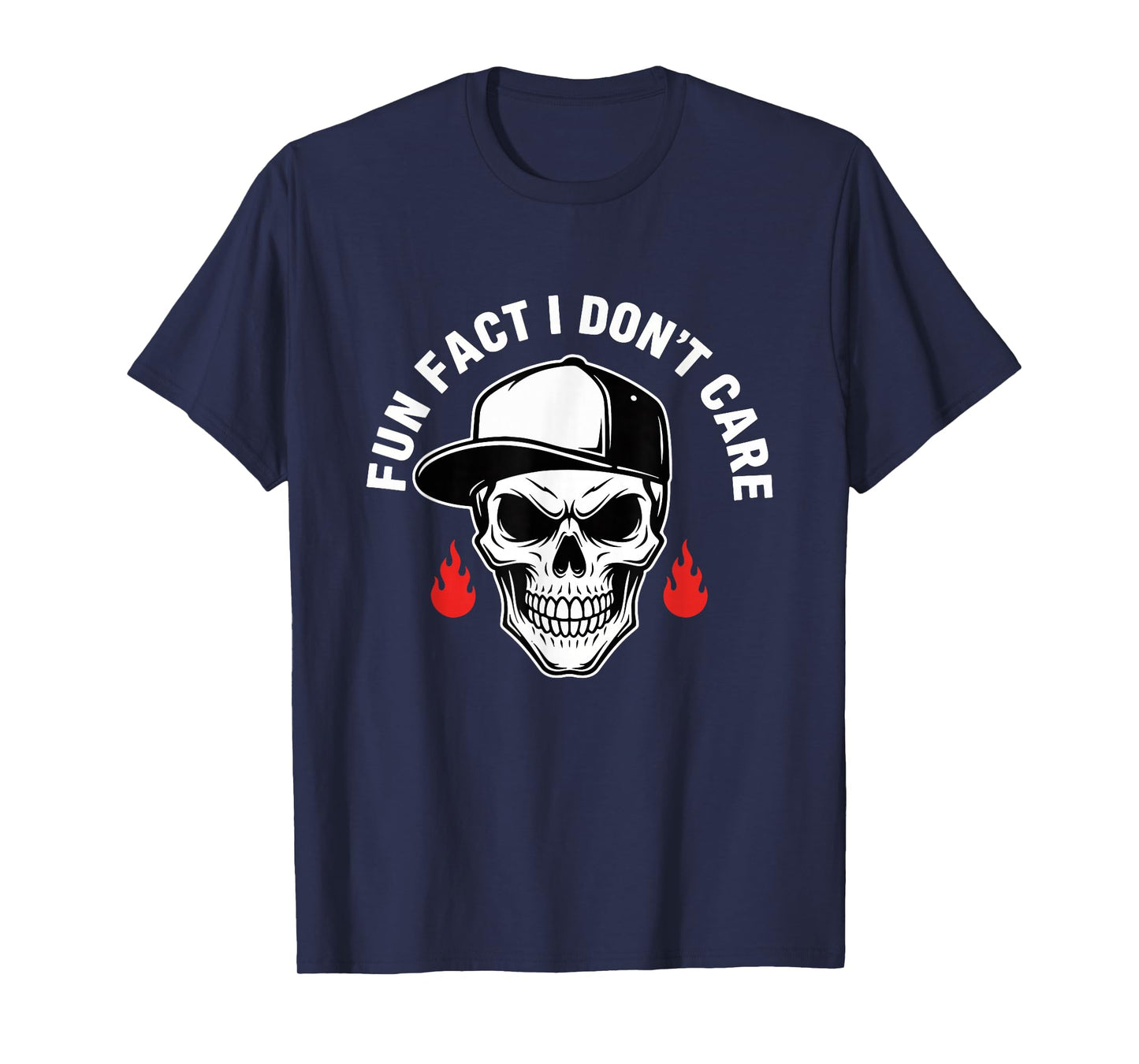 Fun Fact I Don't Care Funny Skeleton Saying Quote Meme T-Shirt