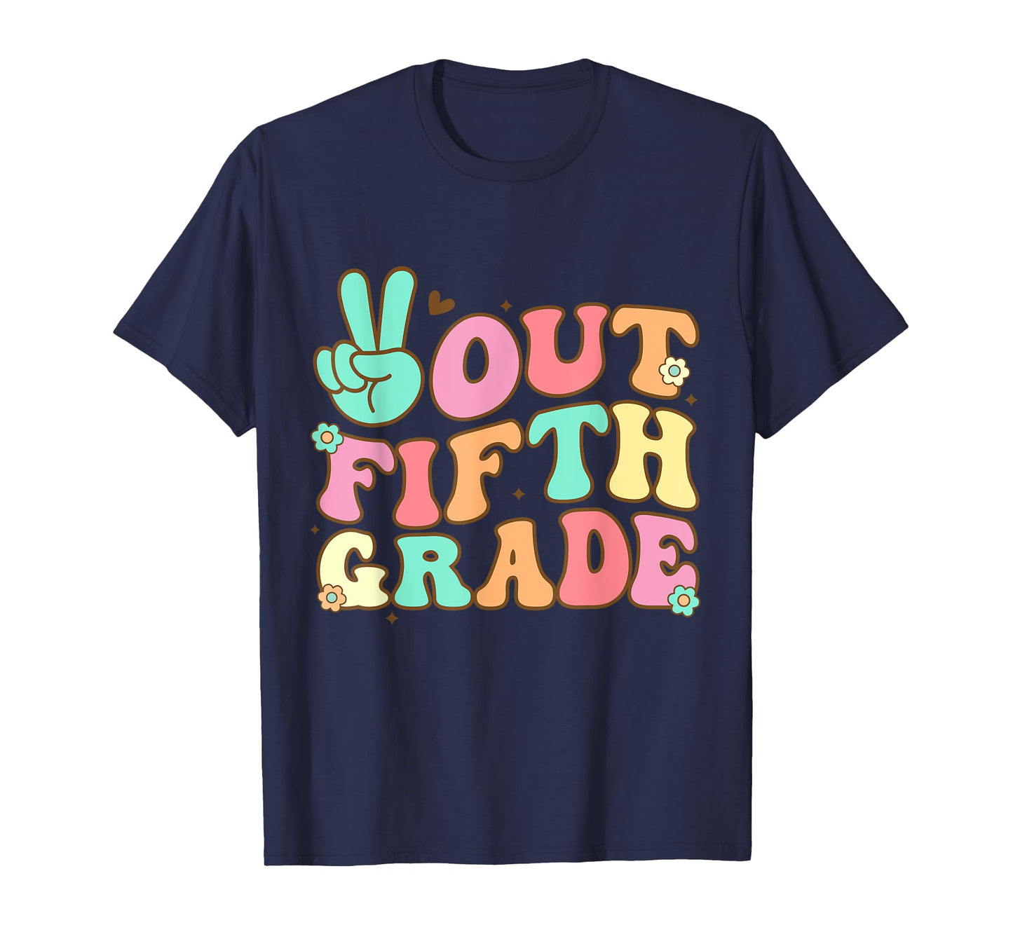 Peace Out Fifth 5th Grade Last Day School Graduation T-Shirt