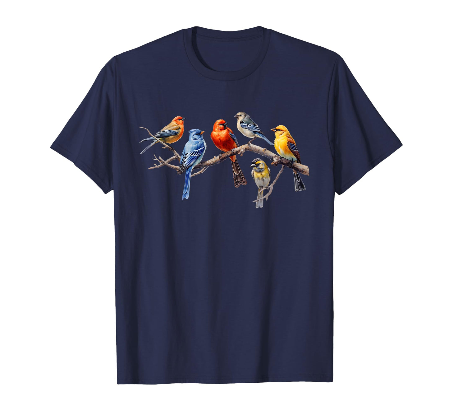 Backyard Bird Watching Watcher Birds on a Branch Birder T-Shirt