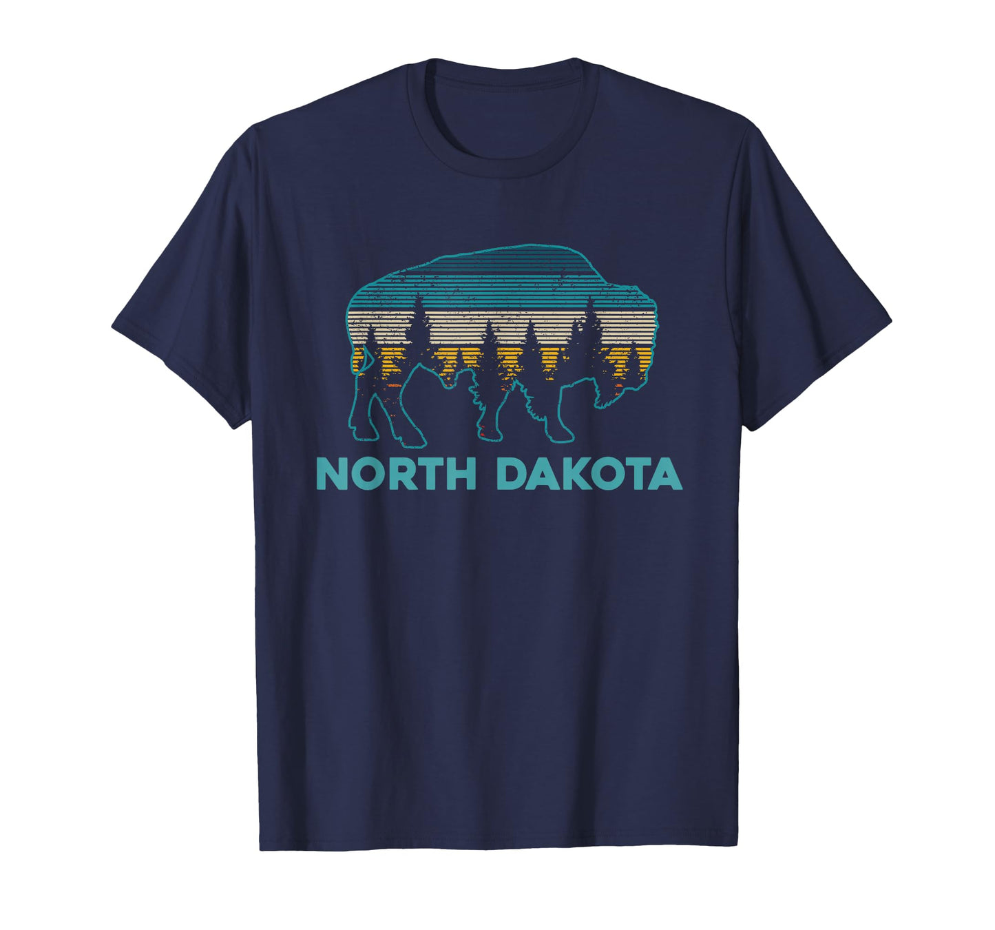North Dakota Bison Vintage American Buffalo Souvenir T-Shirt