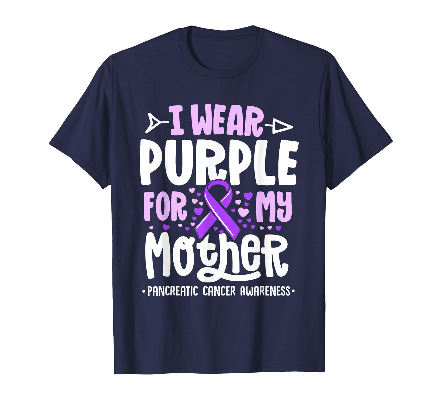 I Wear Purple For My Mother Mom Pancreatic Cancer Awareness T-Shirt