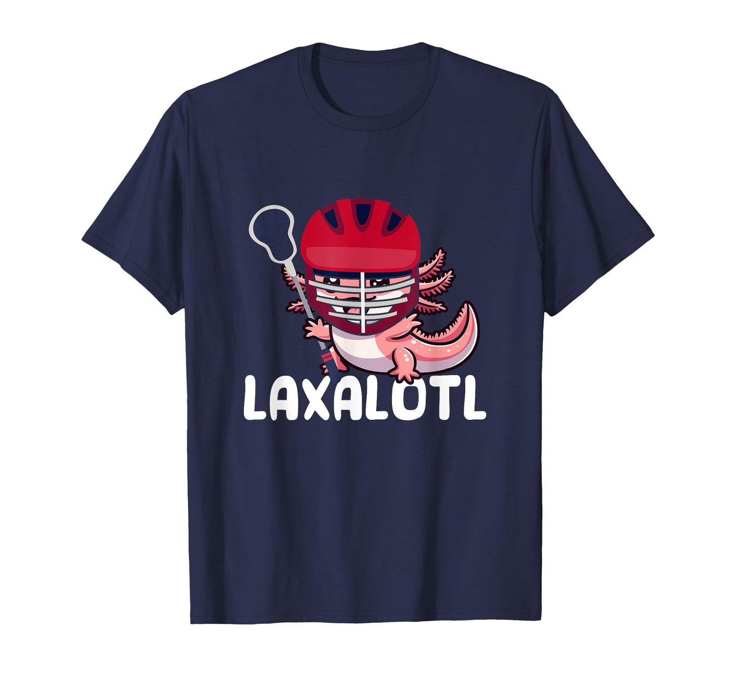 Funny Lacrosse LAX Laxalotl Axolotl Lacrosse Player Athlete T-Shirt