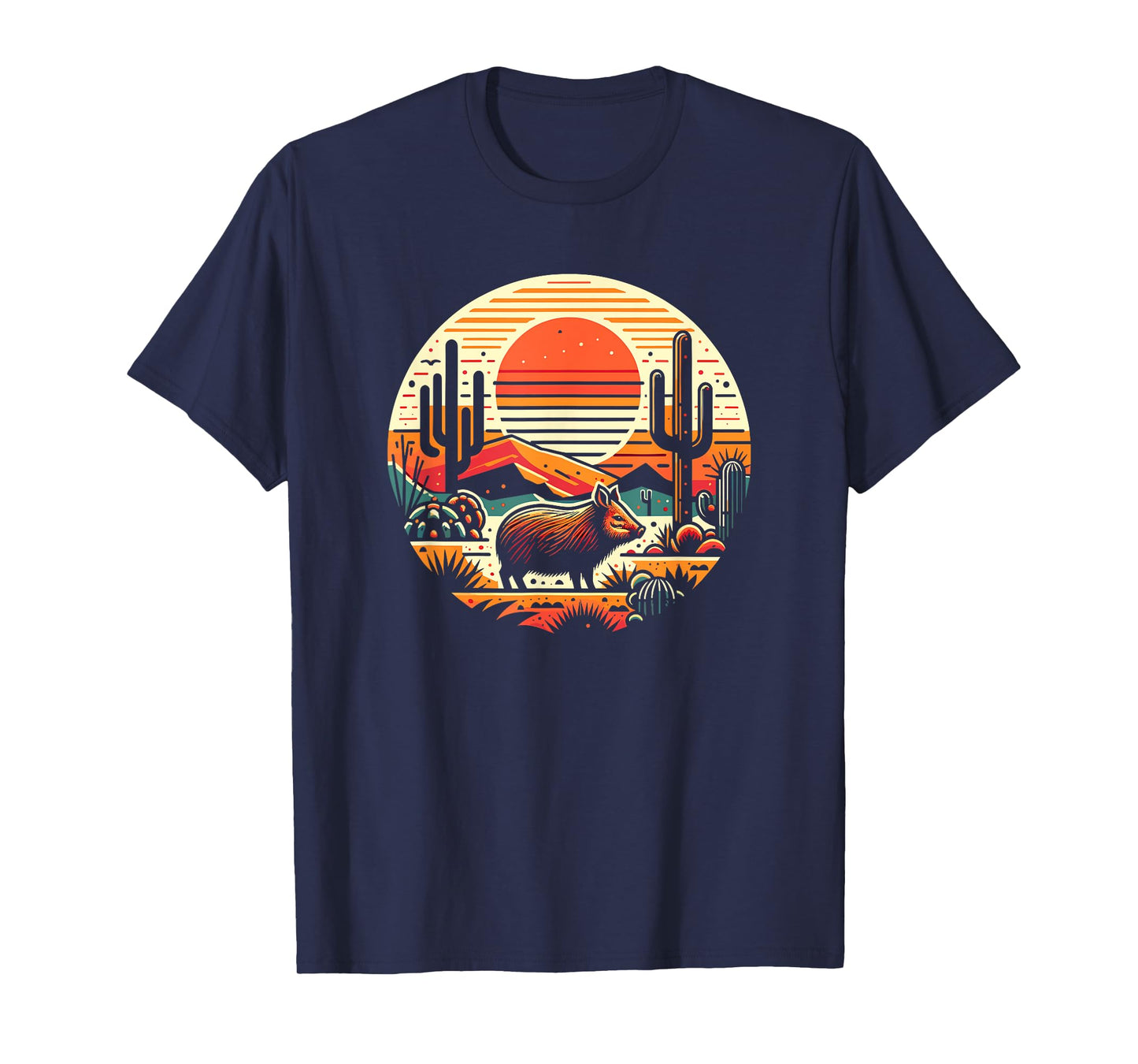 Javelina with Desert Sunset, Javelina T-Shirt