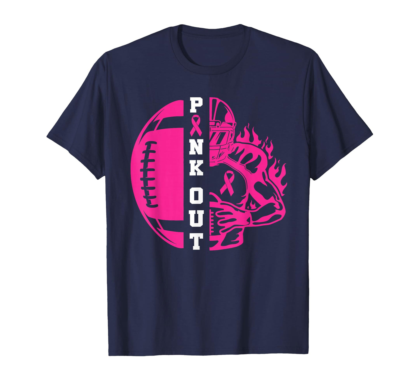 Pink Out Tackle Breast Cancer Awareness American Football T-Shirt