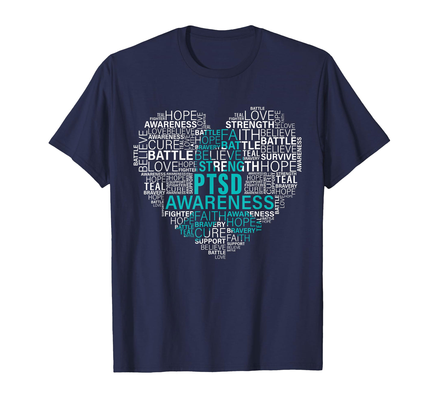 PTSD Awareness Fightining Hope Support Strong Warrior T-Shirt