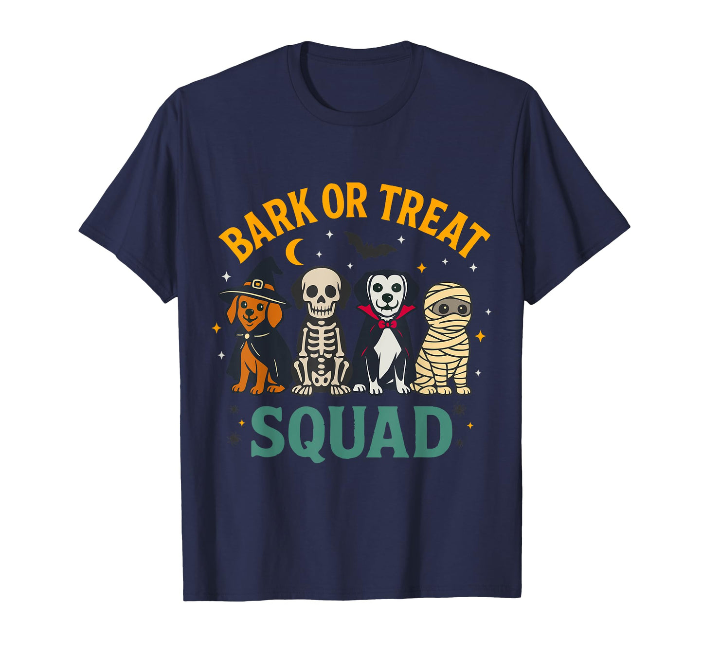Bark or Treat Squad Halloween Dog Costume Design T-Shirt
