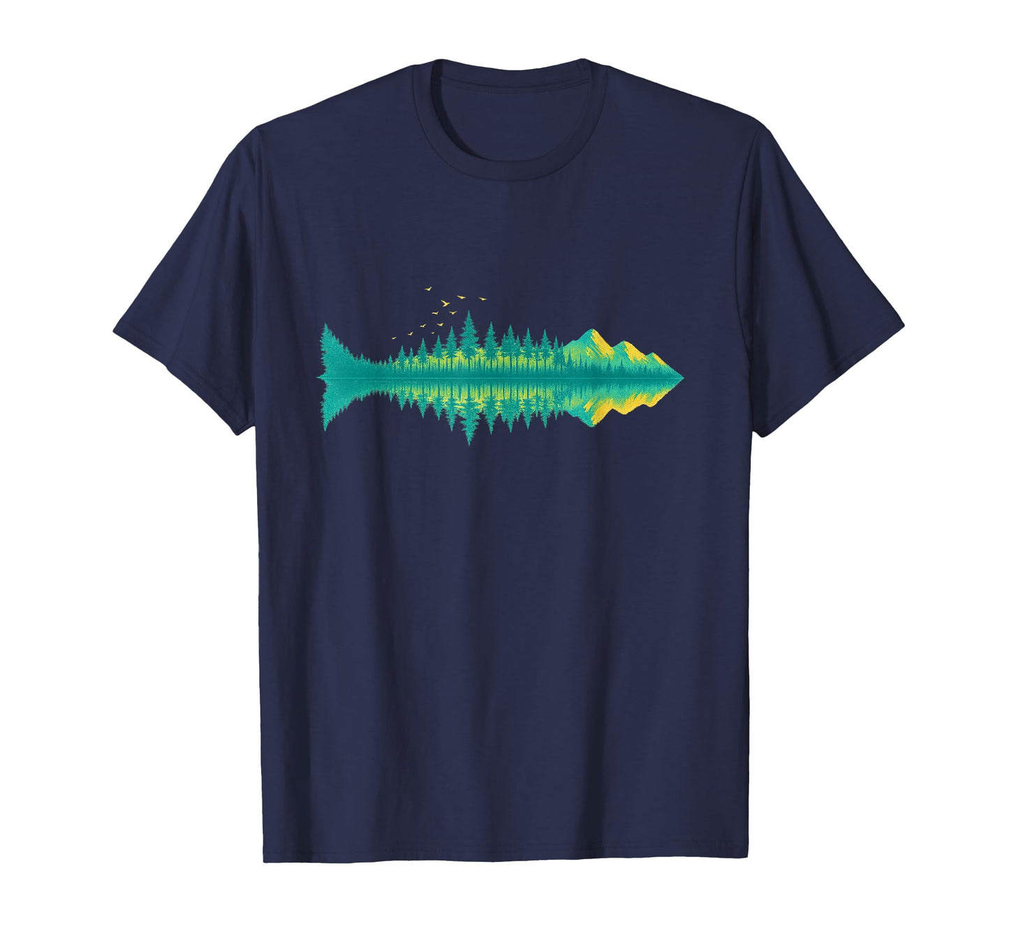 Hikers Campers Outdoorsmen Nature Fisherman Reflection T-Shirt