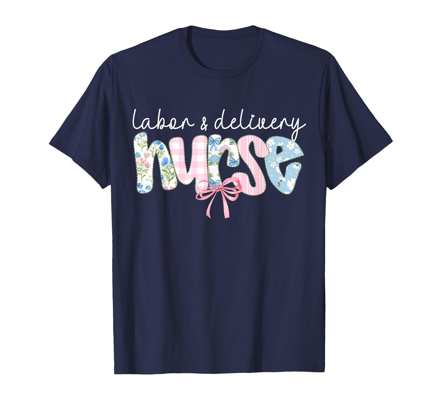 Labor and Delivery L&D Nurse Coquette Bow Baby Nurse Life T-Shirt