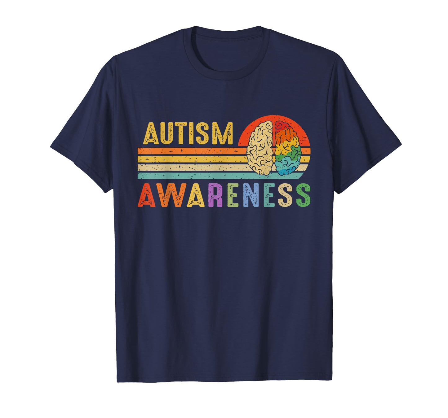 World Autism Awareness Neurodiversity Autistic April Sunset T-Shirt