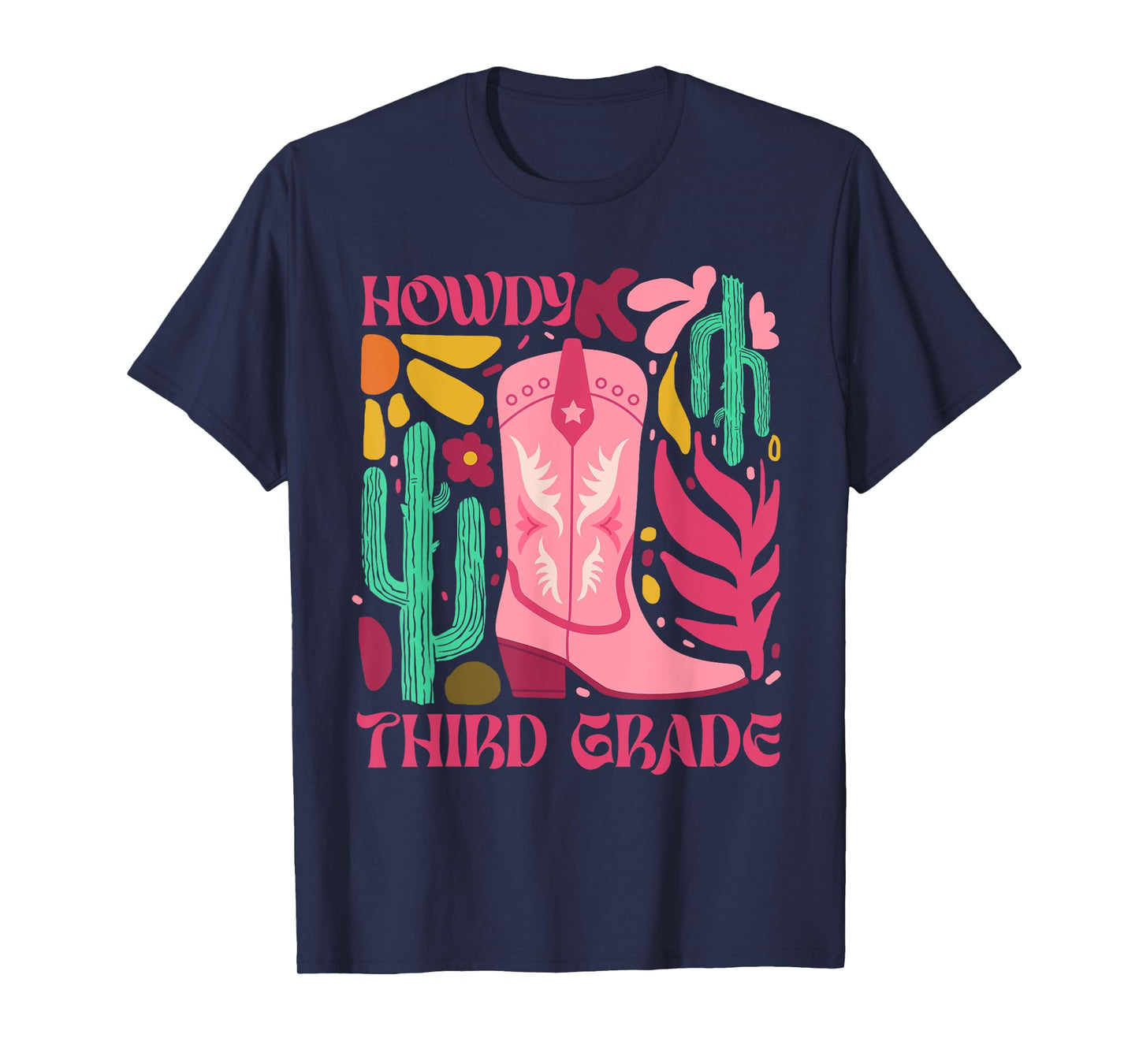 Howdy Third Grade Teacher Western Cowgirl Back To School T-Shirt