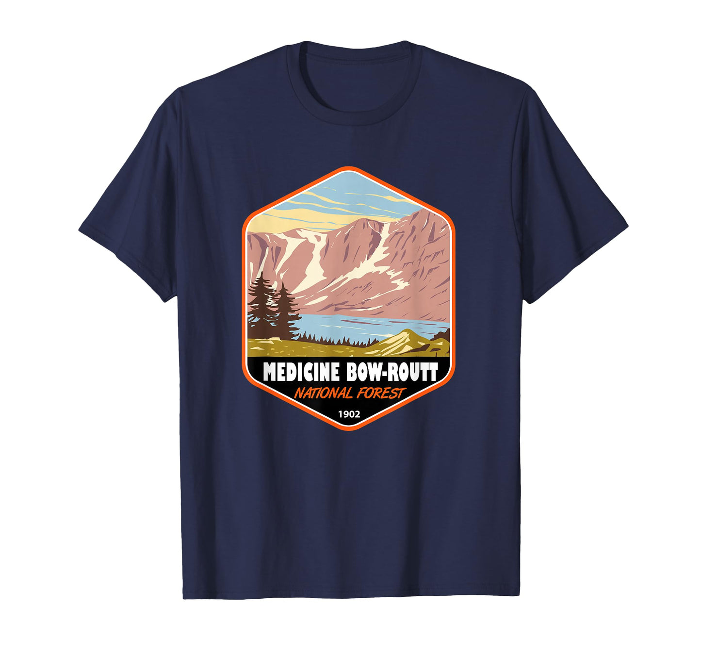 Medicine Bow Routt National Forest Badge T-Shirt