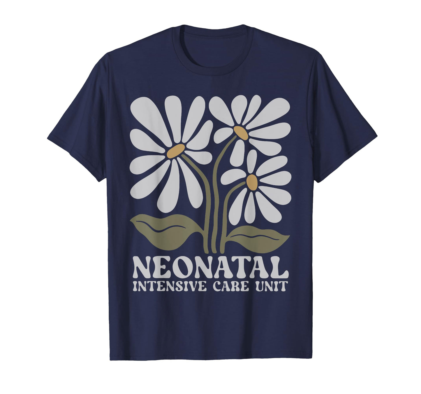 Boho Floral Nicu Nurse Neonatal Nurse Crew RN Nursing T-Shirt