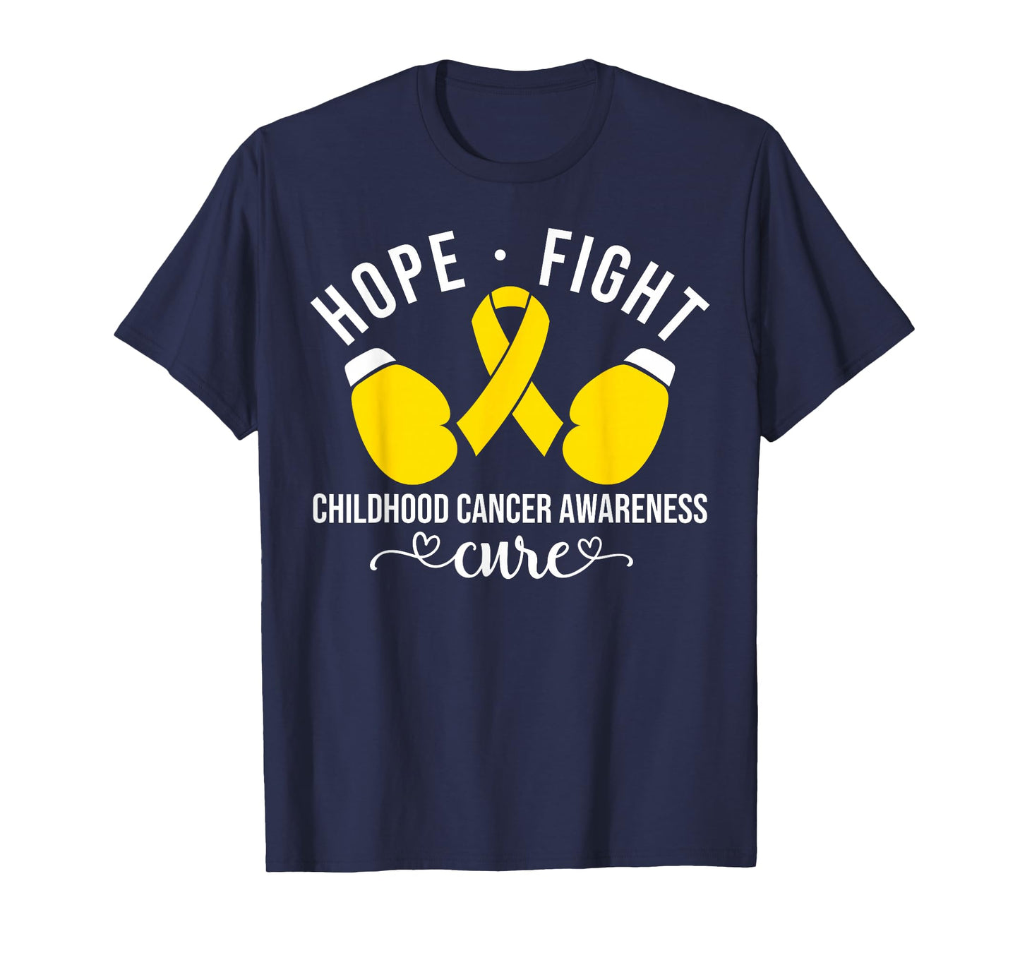 Hope Fight Cure Childhood Cancer Awareness for Kids Boy Girl T-Shirt