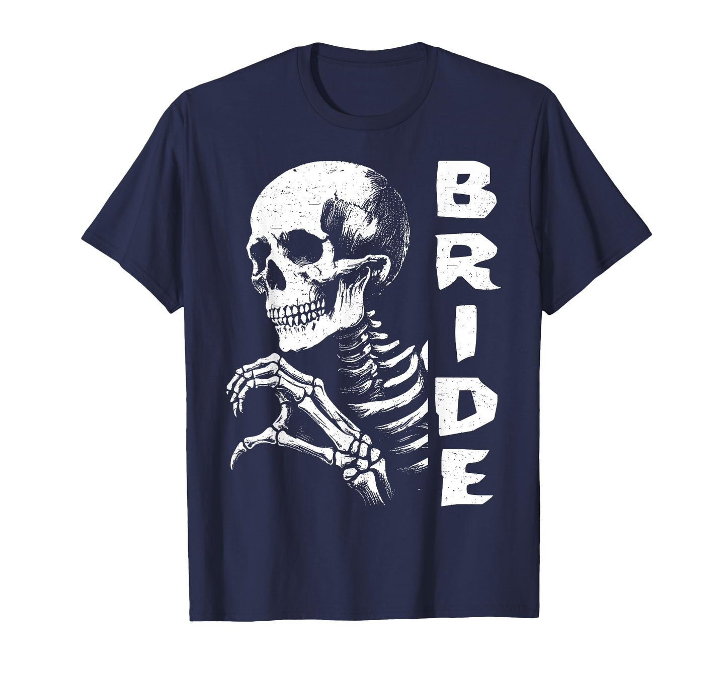 Spooky Bride Skeleton Hands Halloween Engagement Wedding Tee T-Shirt