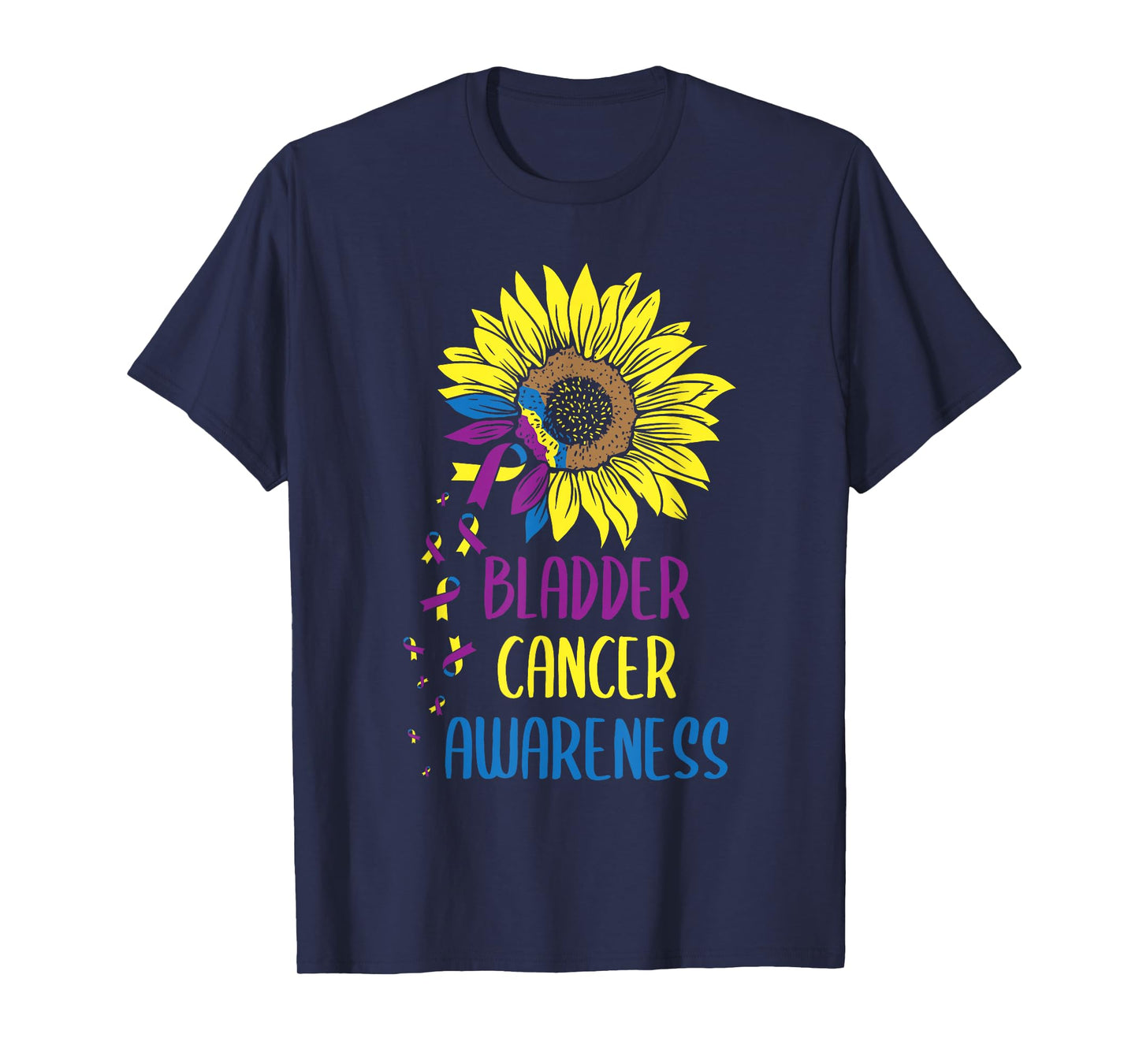 Bladder Cancer Awareness - Bladder Cancer Survivor Sunflower T-Shirt