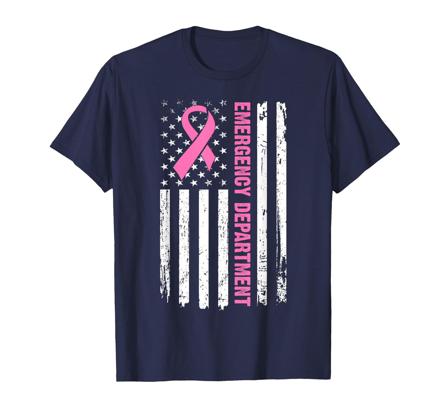 Emergency Department Breast Cancer Awareness Nursing Nurse T-Shirt