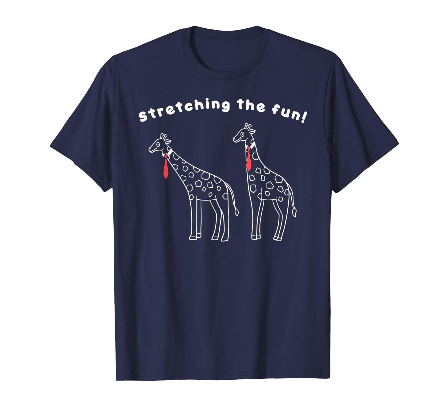 Long Neck Laughs - Giraffes in Ties Stretching Smiles T-Shirt