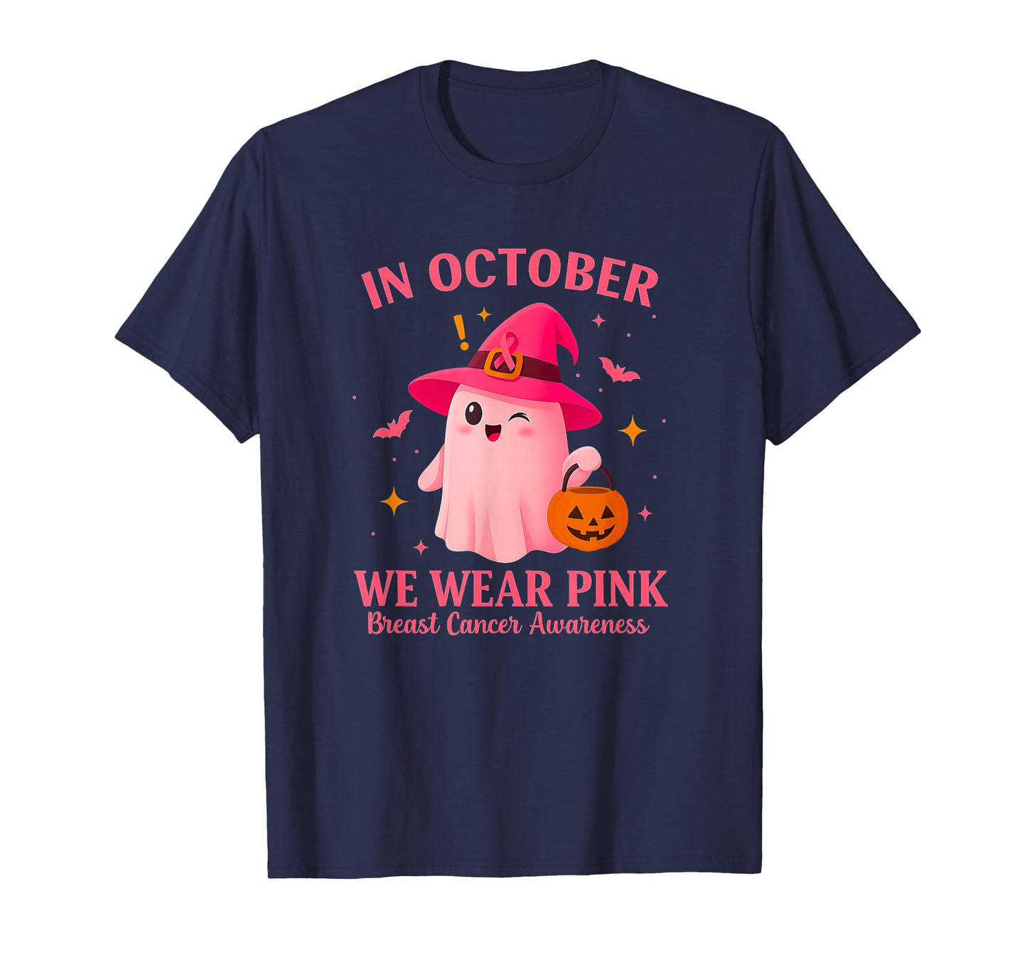 in October We Wear Pink – Breast Cancer Awareness T-Shirt
