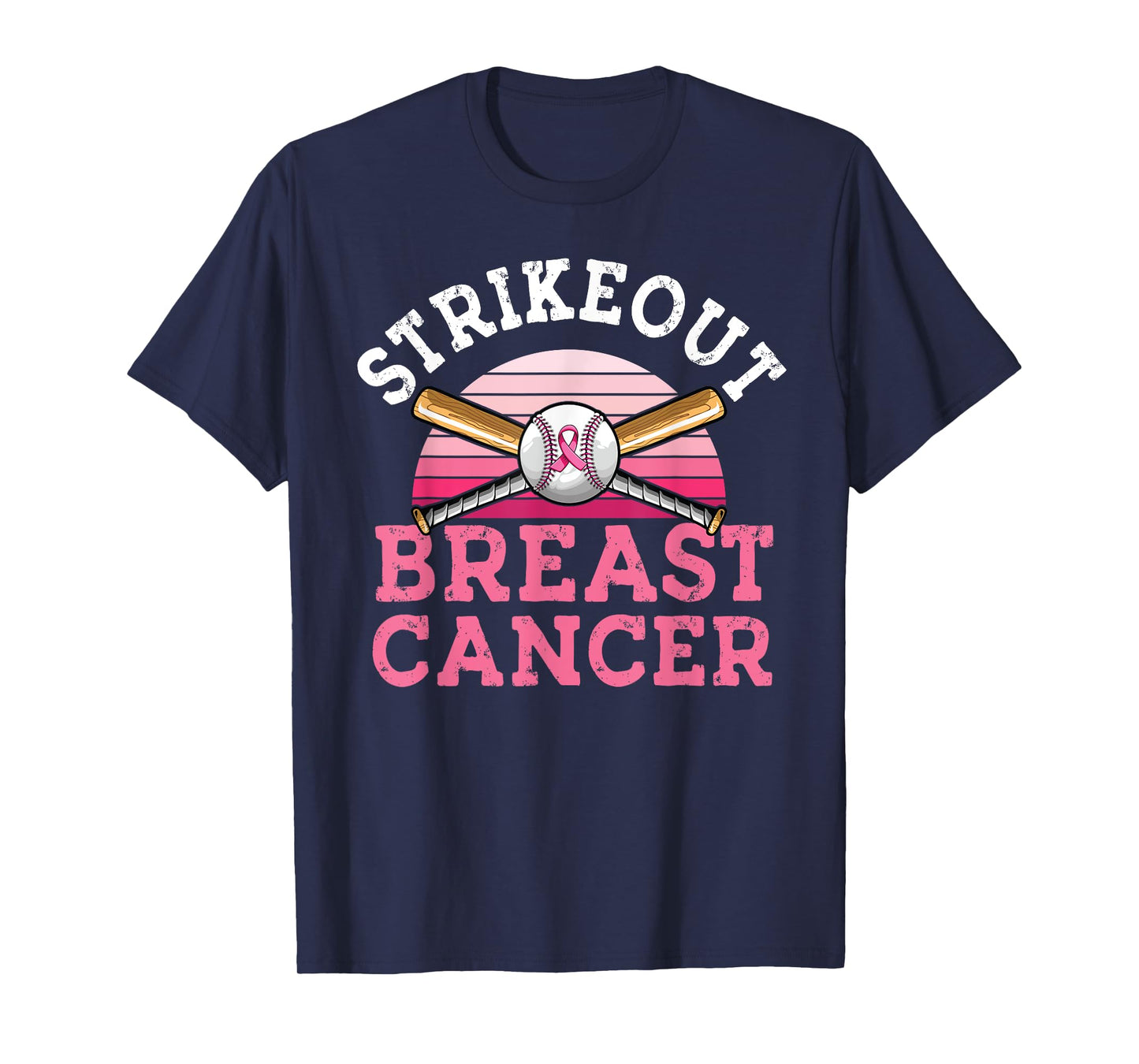 Strike out Breast Cancer Baseball Breast Cancer Awareness T-Shirt