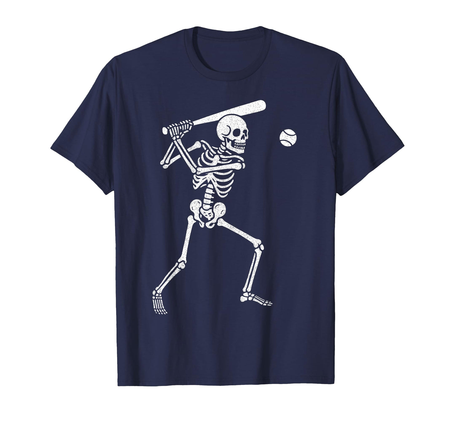 Baseball Skeleton Playing Baseball Halloween Skull Lover T-Shirt