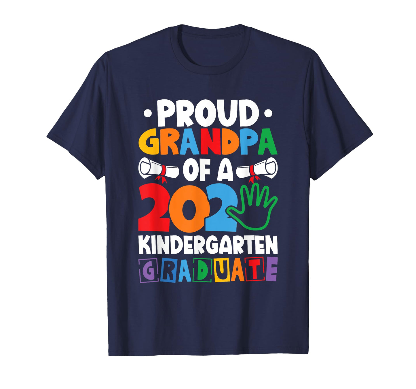 Proud Grandpa Class of 2025 Kindergarten Graduate Graduation T-Shirt