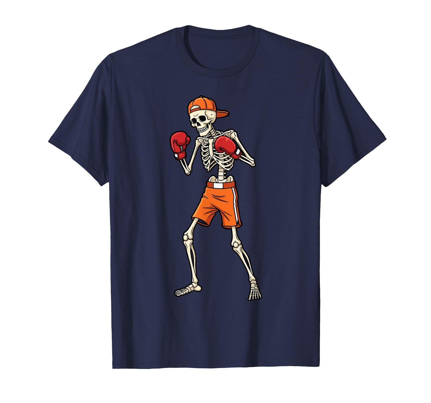 Funny Boxer Skull - Retro Halloween Boxing Fan Skeleton T-Shirt