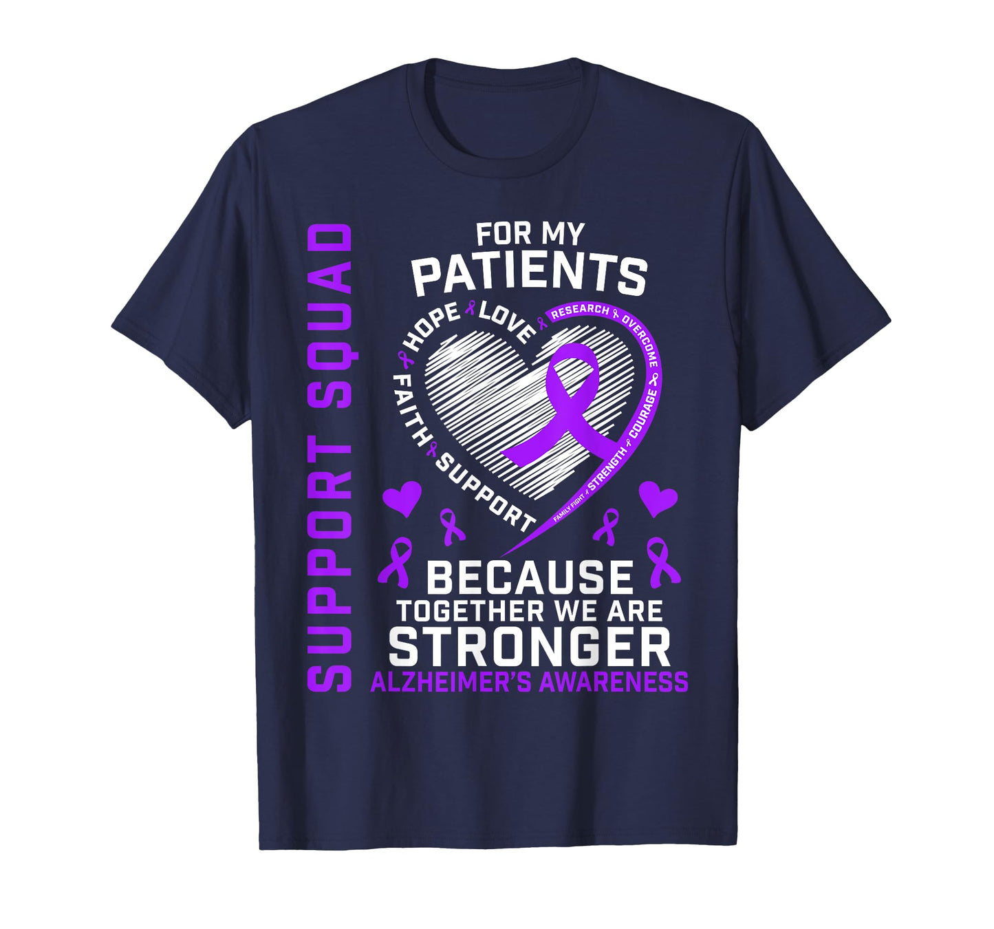 Support Crew RN Nurse Alzheimers Awareness Products Dementia T-Shirt