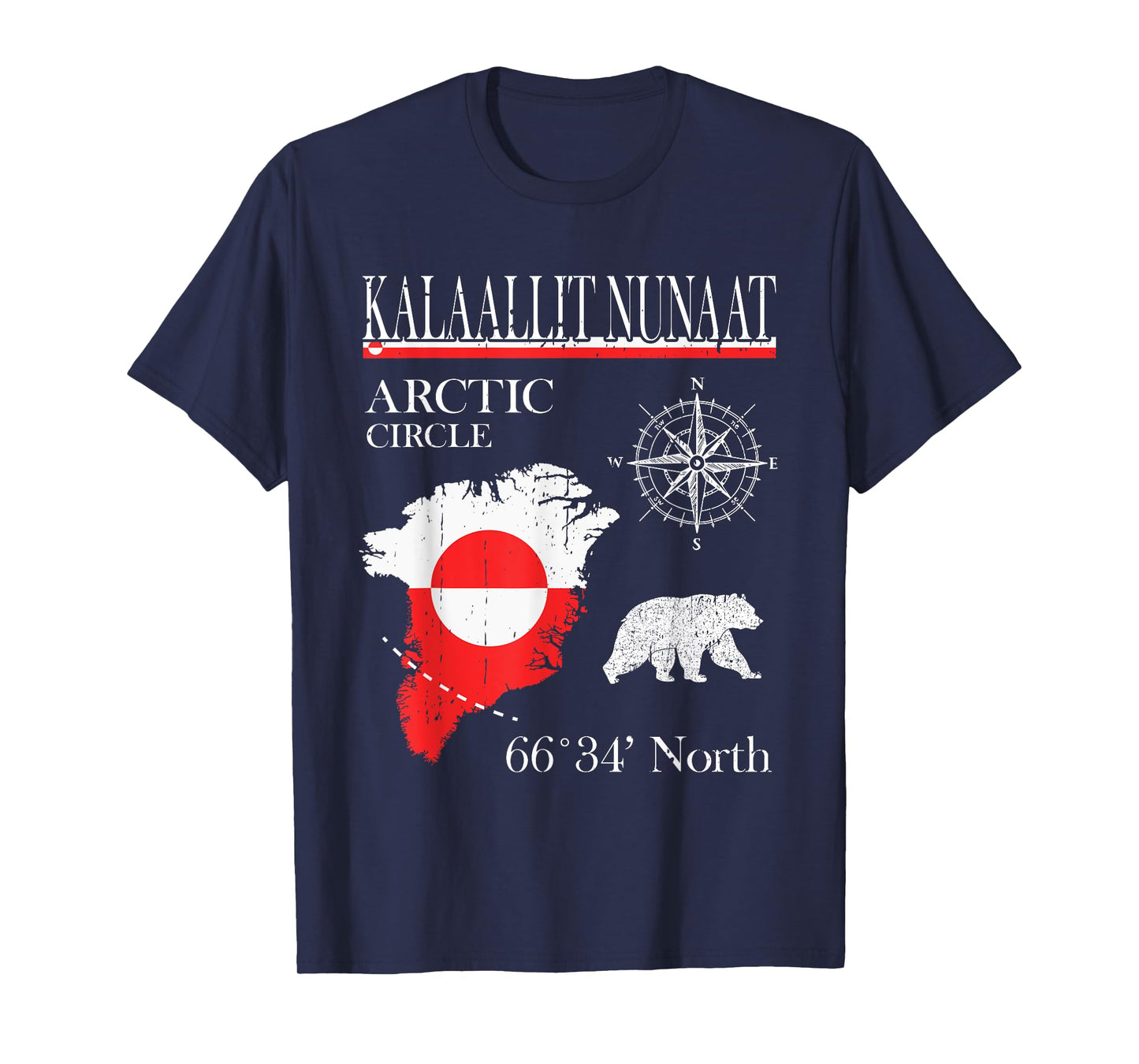 Greenland Arctic Circle - Kalaallit Nunaat Flag T-Shirt