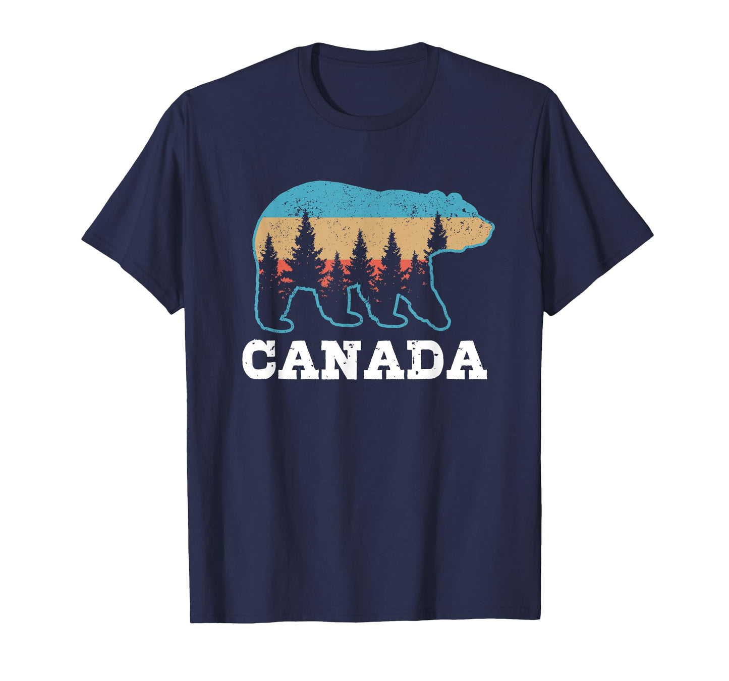 Canada Vintage Grizzly Bear Nature Souvenir Gift T-Shirt
