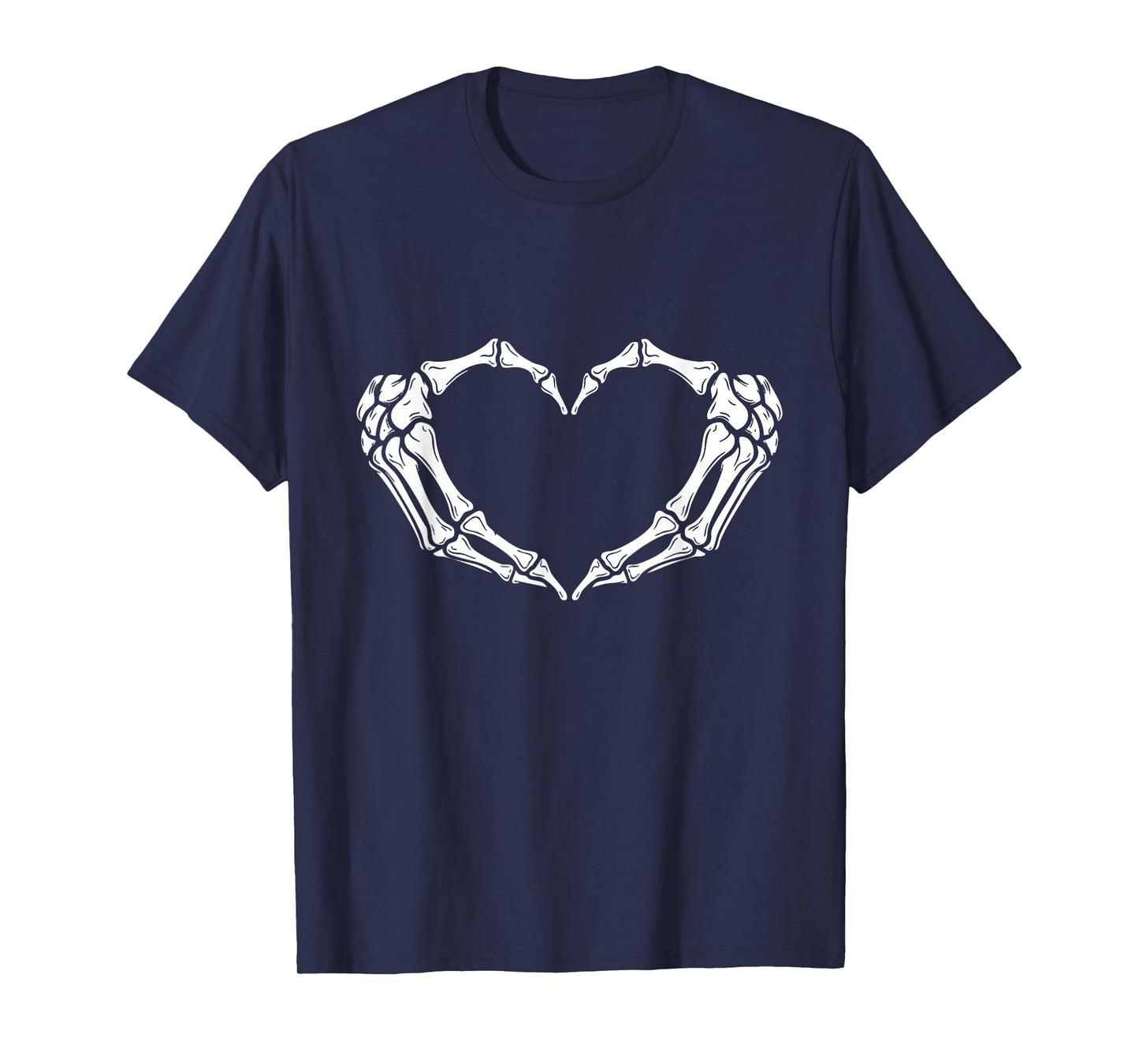 Skeleton Hands Heart Sign - Spooky Halloween Costume T-Shirt