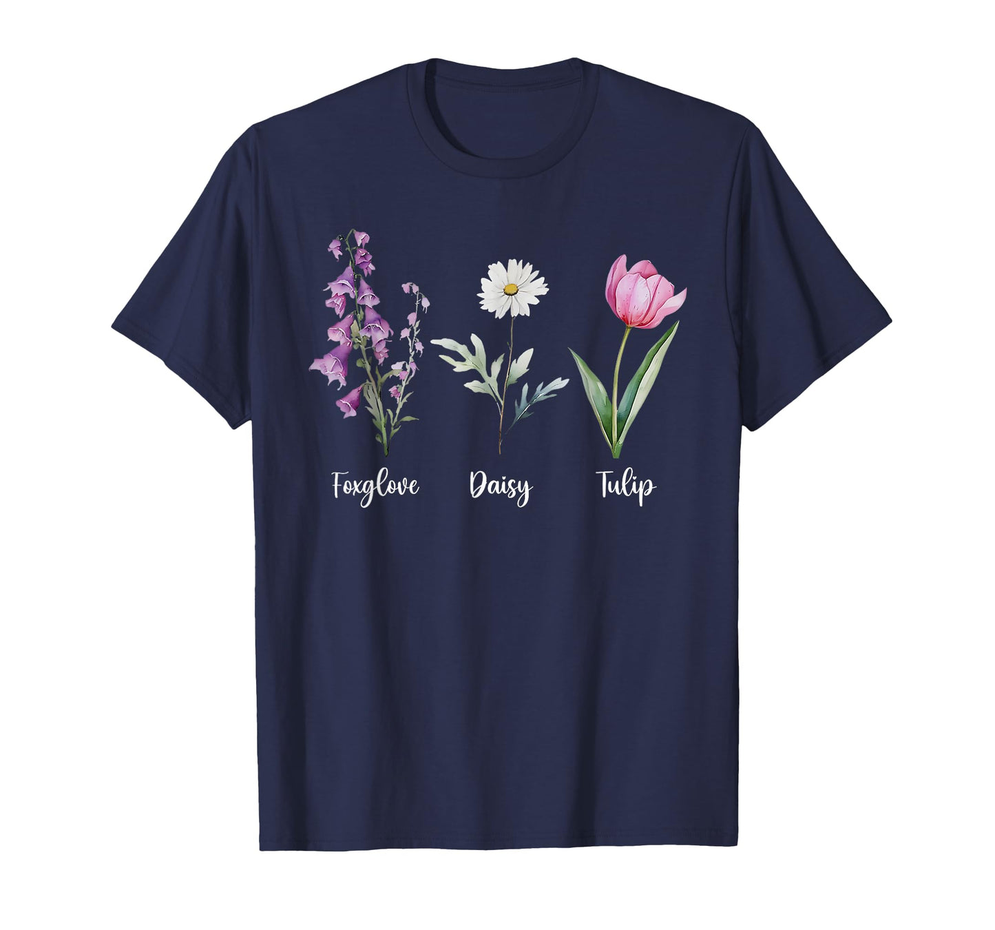 Foxglove Daisy Tulip Floral T-Shirt