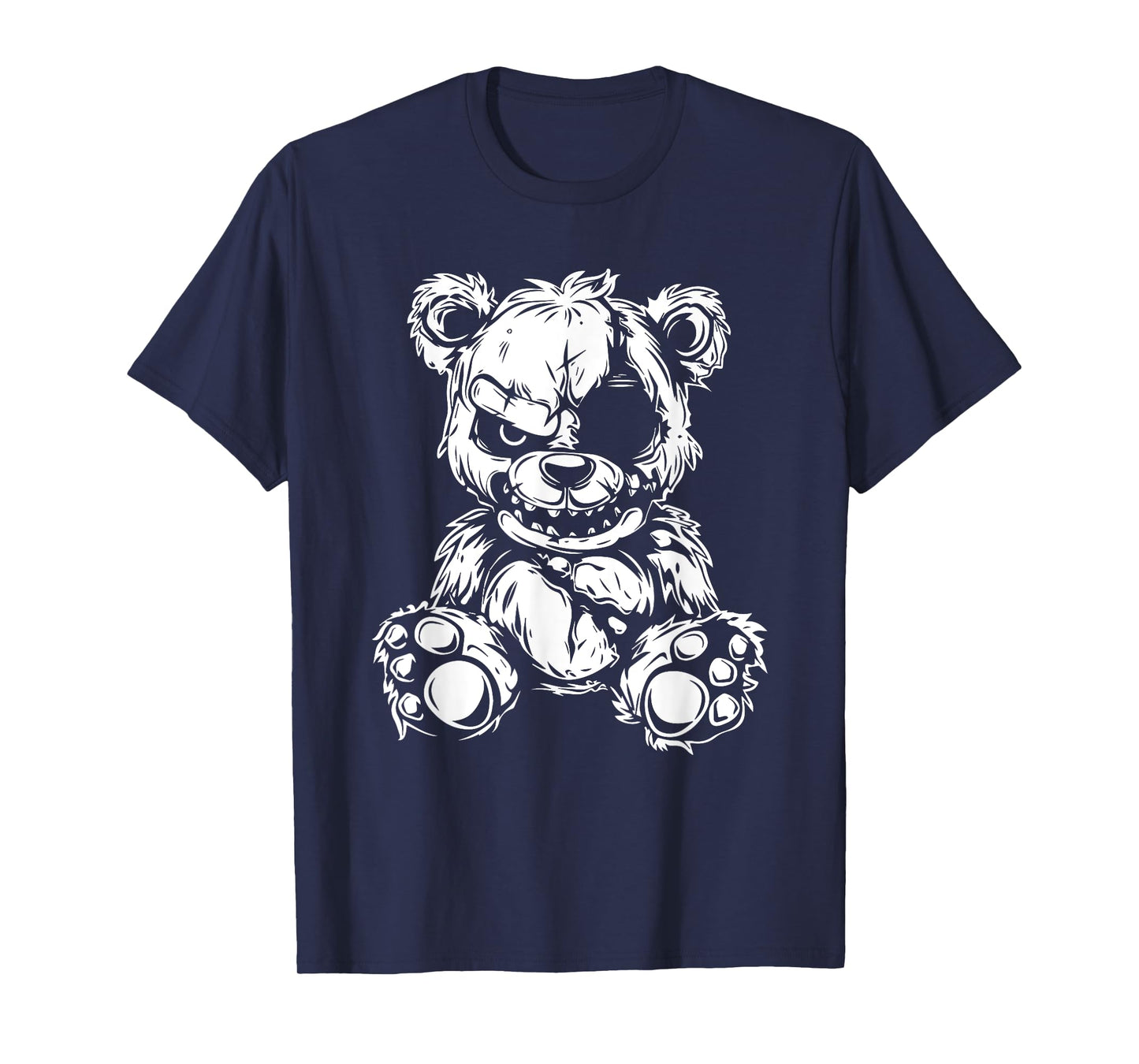 Horror Teddy Bear T-Shirt, Small, Black