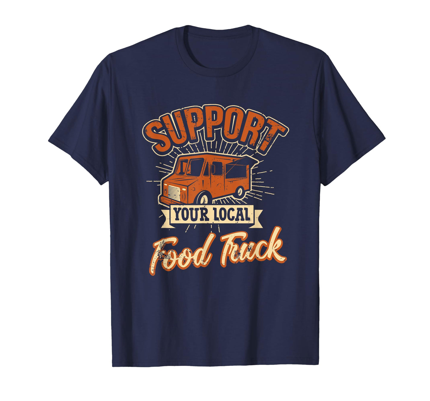 Support Your Local Food Truck Taco Cart Retro Style Gift T-Shirt