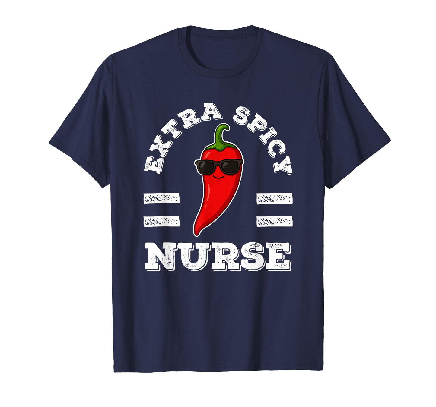 Extra Spicy Nurse Womens Foodie Humor Hot Chili Pepper Pun T-Shirt