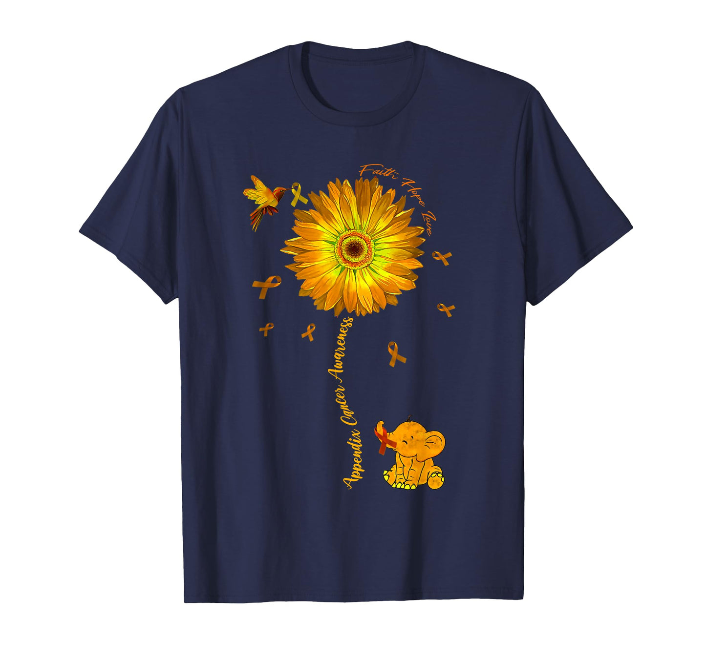 I wear amber for someone Appendix Cancer Awareness T-Shirt