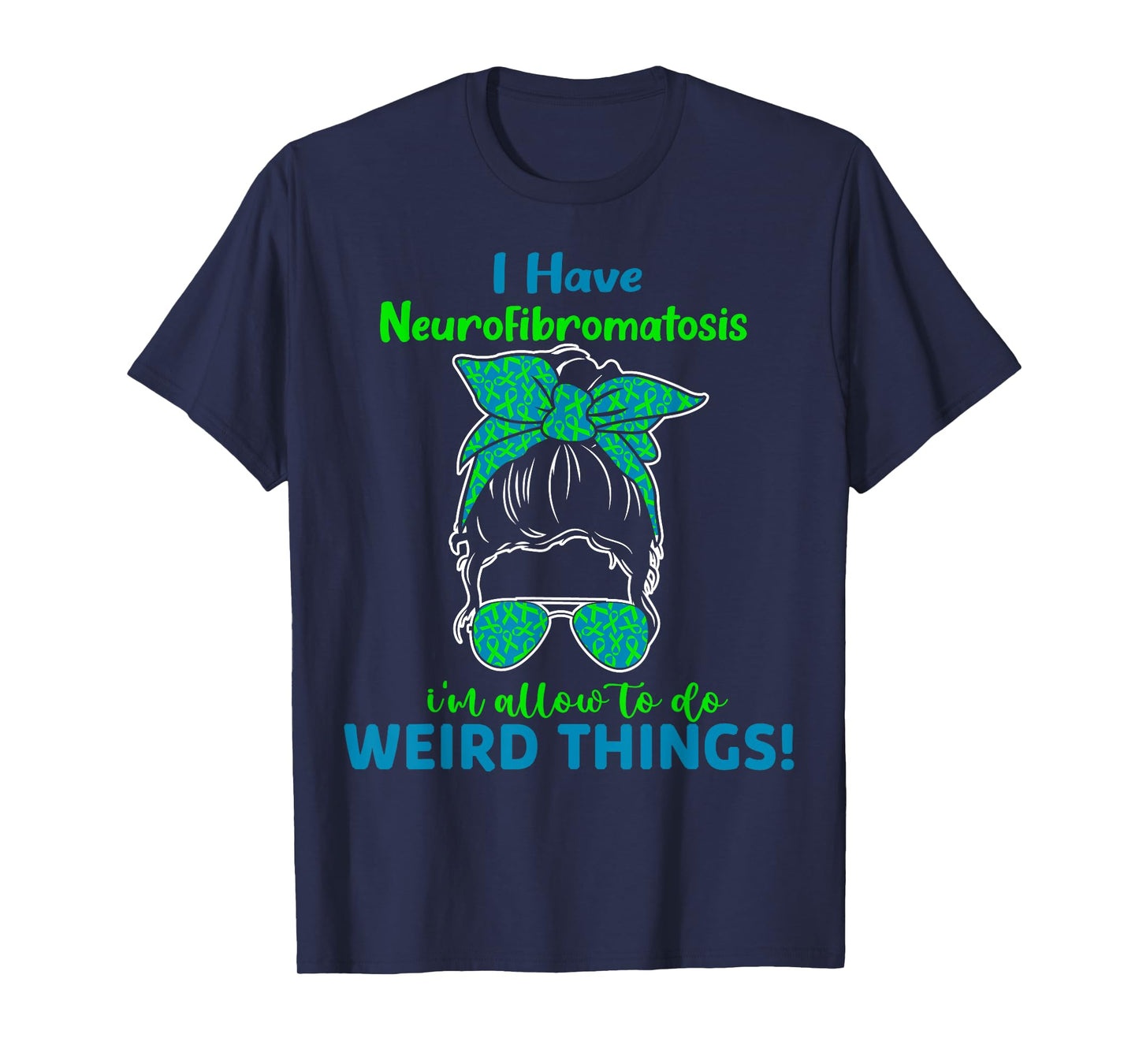 Green Ribbon Nf1 Neurofibromatosis Awareness Women NF1 tee T-Shirt