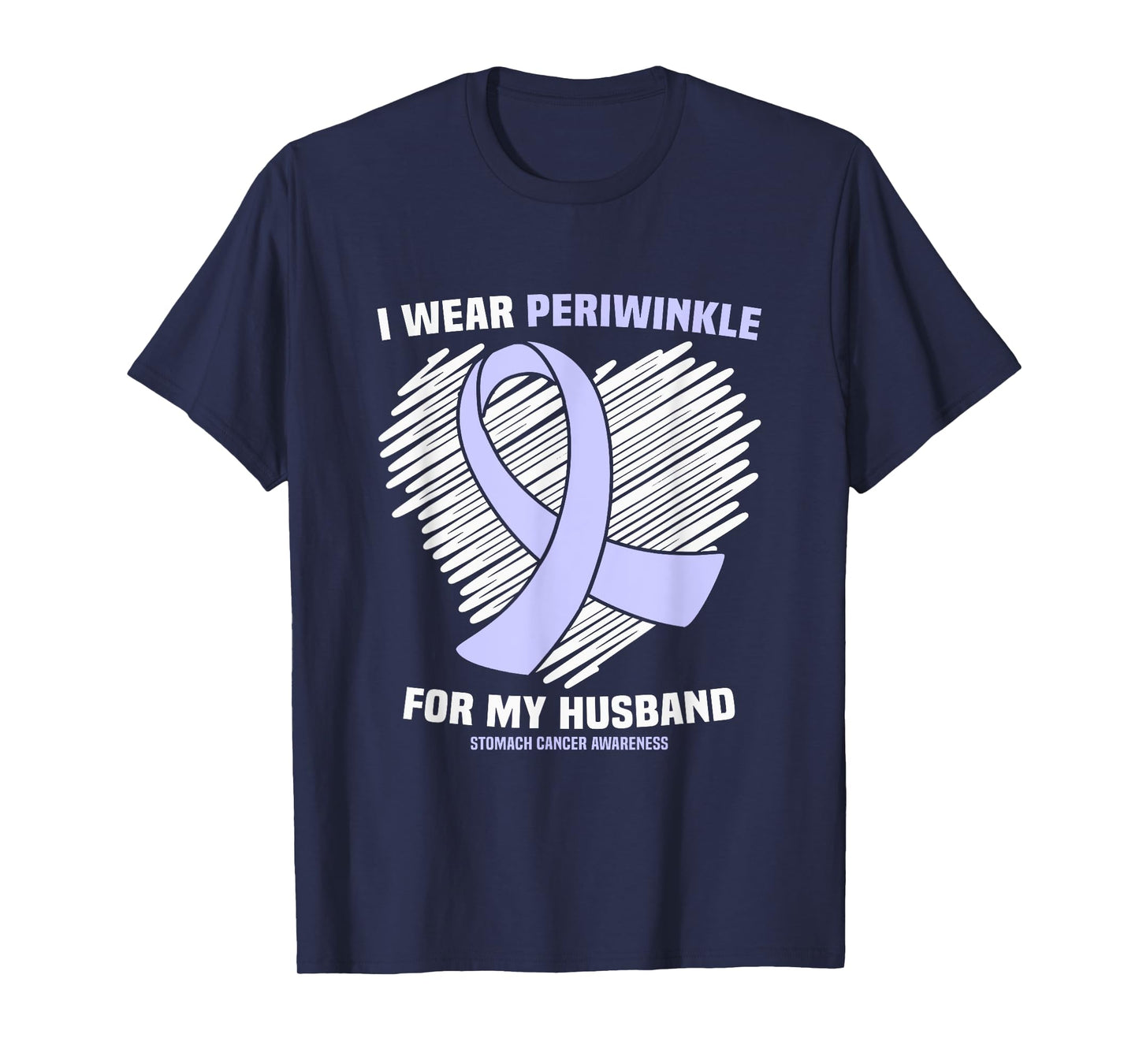 I Wear Periwinkle For My Husband Stomach Cancer Awareness T-Shirt