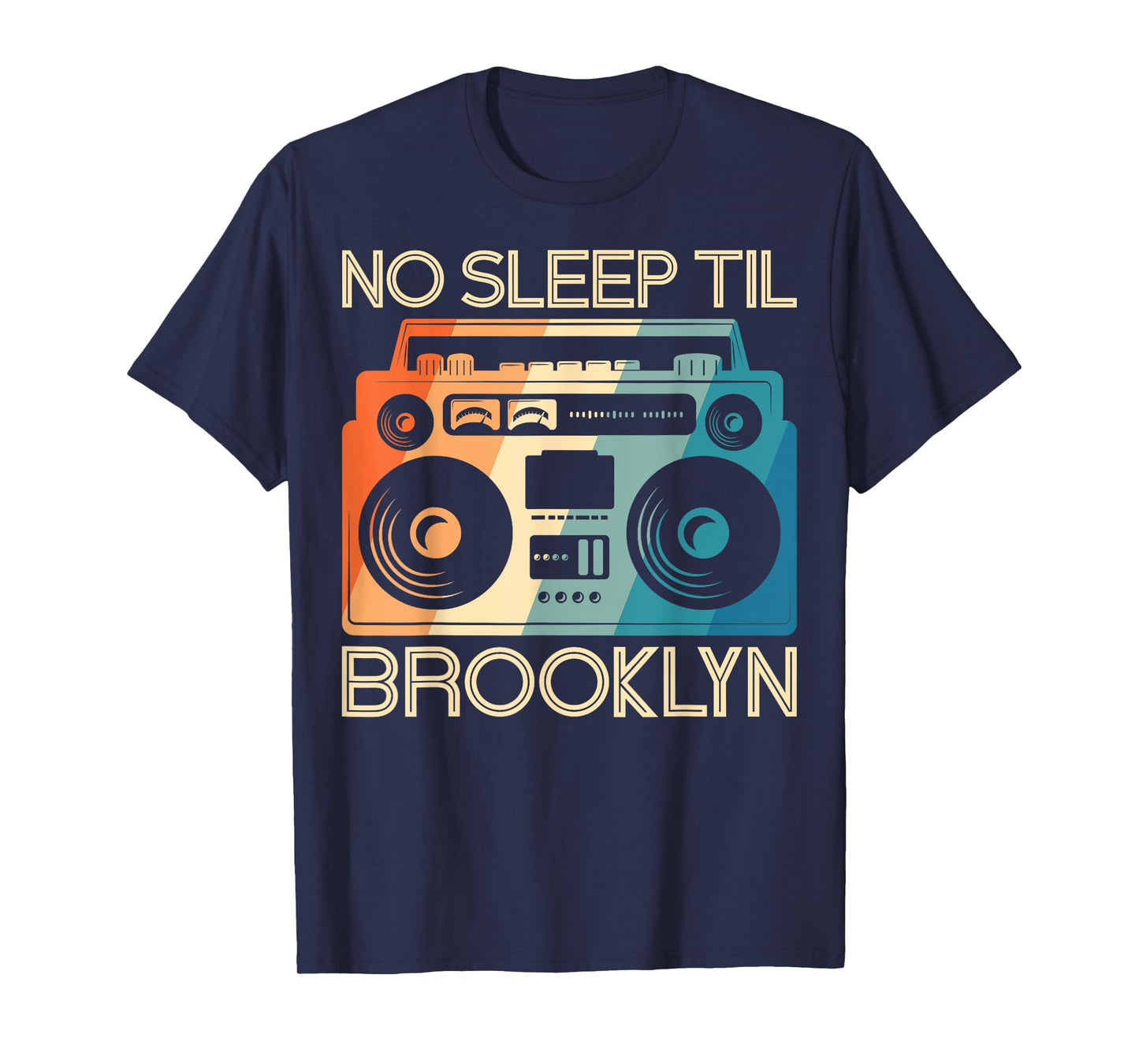 Cool Retro No Sleep Til Brooklyn, Vintage Portable Stereo T-Shirt